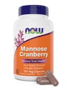 Şimdi Gıdalar Mannose Cranberry, 120 Veg Capsules - PAC - 450 mg dMannose, 250 mg Whole Cranberry - Bladder Cleanse ve Urinary Tract Health* - Vegan Dostu Supplement, Non-GMO