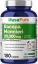 NusaPure Bacopa Leaf Monnieri 20.000 mg 180 Tablet (Extract 20:1, Non-GMO, Gluten Free)