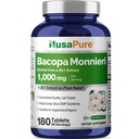 NusaPure Bacopa Leaf Monnieri 20.000 mg 180 Tablet (Extract 20:1, Non-GMO, Gluten Free)