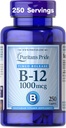 Puritan's Pride Vitamin B-12 1000Mcg Timed Release Caplets | Diyetary Supplement for Energy Metabolism Support | Timed Release | Hücre Enerji Desteği - 250 Sayı Kont