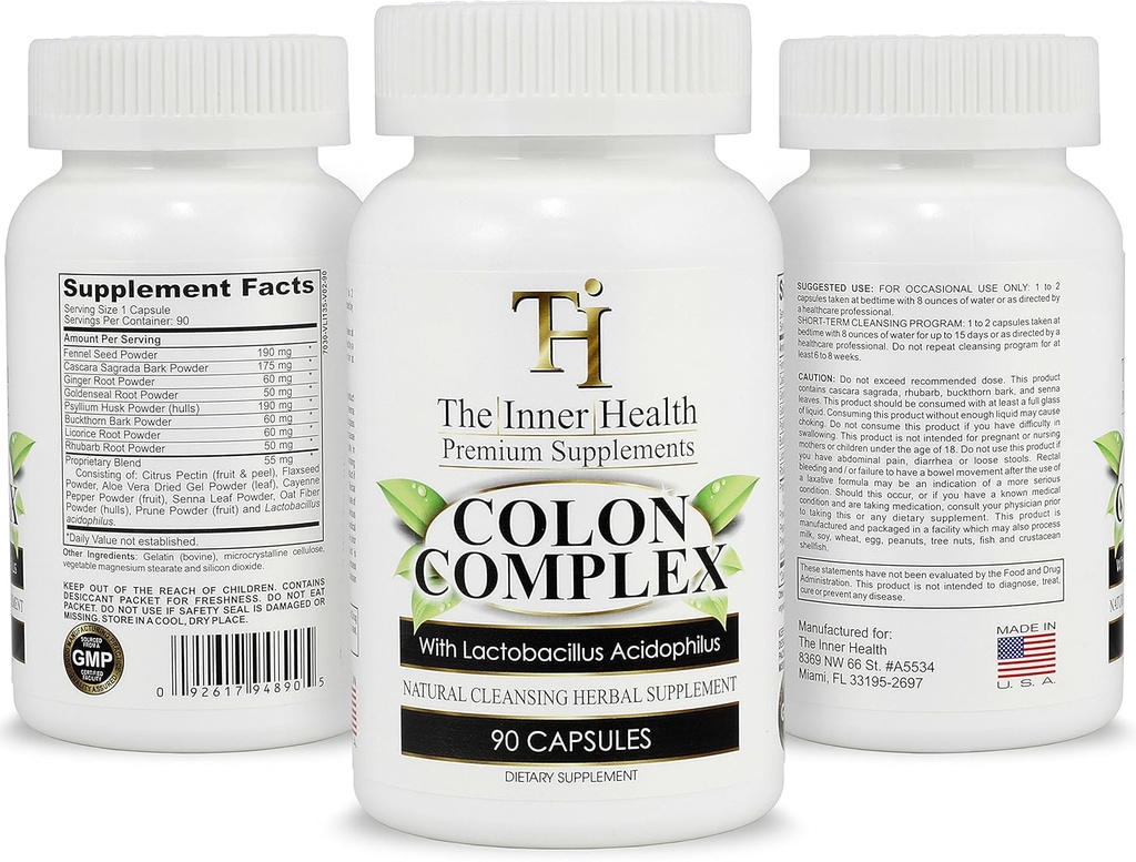 Kolon & Gut Cleanse Detox Formula - Gut Health, Purification - Conles Lactobacillus Acidofilius Probiyotik, Aloe Vera, Licorice Root & More