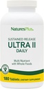 NaturesPlus Ultra II Daily - 180 Tabletler, 2 Paket - Genel Well-Being için Tüm Gıdalarla Multivitamin - Destekler Enerji & Immune Health - Sustained Release - 360 Servisler