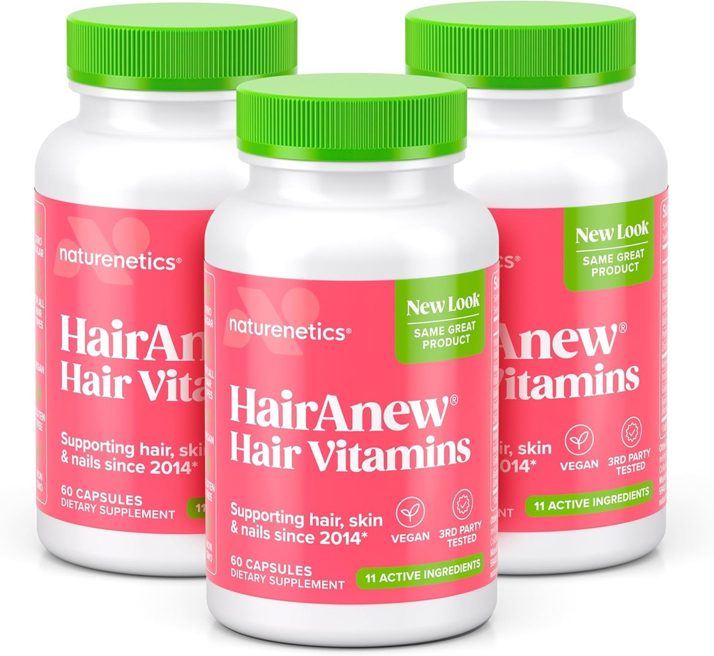 Saç Yeni Saç Büyüme Vitaminleri Kadınlar ve Erkekler için Daha Güçlü Saç | Tüm Saç Tipleri | 11 Saç Vitaminleri ve Malzemeler | 5000 mcg Biotin | Vegan | Bağımsız Test Edildi | 60 Capsules (3)
