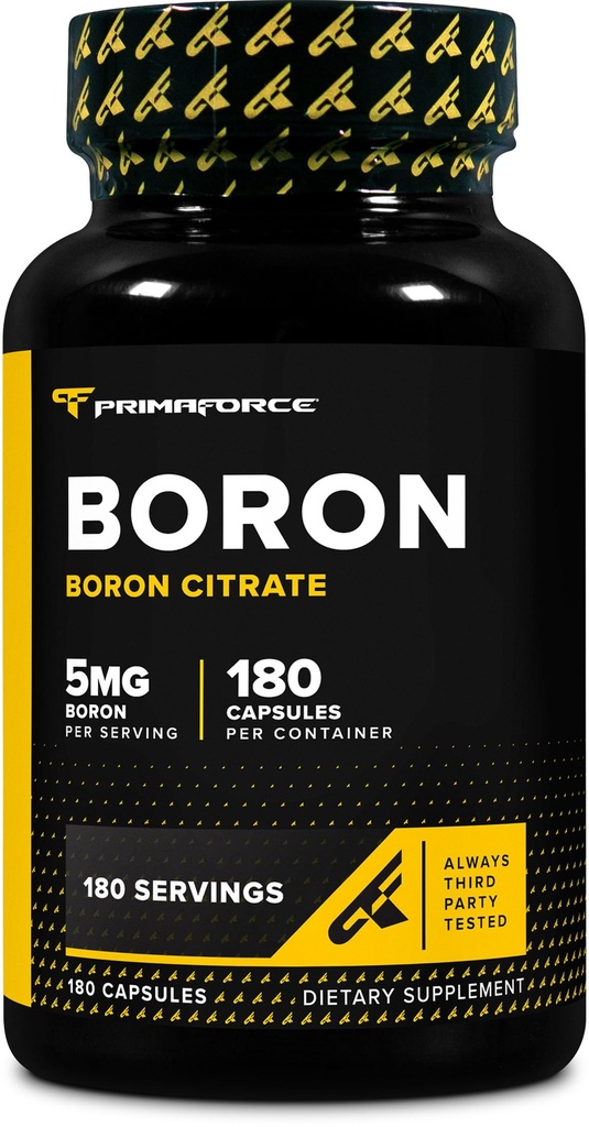 PrimaForce Boron Capsules 5 mg, 180 Vegetarian Capsules