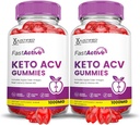 (2 Pack) Hızlı Active Keto ACV Gummies Advanced Formula 1000MG Fastactive Keto Gummies Apple Cider Vinegar Formula B12 Vegan Non GMO 120 Gummys