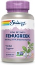 SOLARAY Fenugreek Seed Extract 700 mg - κάψουλες Fenugreek με 65% Γαλακτομαννικές Διατροφικές Ίνες - Μη ΓΤΟ, Vegan Fenugreek Supplement for Healthy Digetion Support - 45 Servings, 90 VegCaps