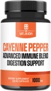 1000 mg Cayenne Pepper Capsules with Elderberry, Echinacea, Berberine HCI & More - Destek Digestion Health, Sağlıklı Kalp & Immune System - 90 Veggie Capsules