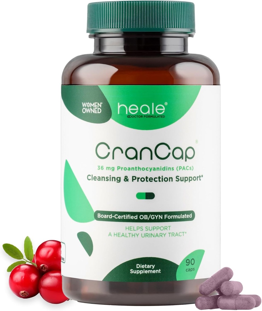 Cranberry Pills - Urinary Tract Health Cranberry Supplement - Potent PACs 36mg - GMO, Vegan, Gluten Free - Heale tarafından - 90 Capsules