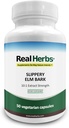 Real Herbs Slippery Elm Bark Extract-Derived from 7000mg of Slippery Elm Bark with 10:1 Extract Strength- Soothes Soreness of Mucous Membrans, Antioxy Skin Health Support-50 Vegetarian Capsules
