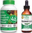 Botanic Choice Mega Fruits and Veggies Mix (60 Capsules) + Rosemary Leaf Extract (1 f oz) Sche - Energy Balance & Superfood Supplement + Concentration & Memory Support