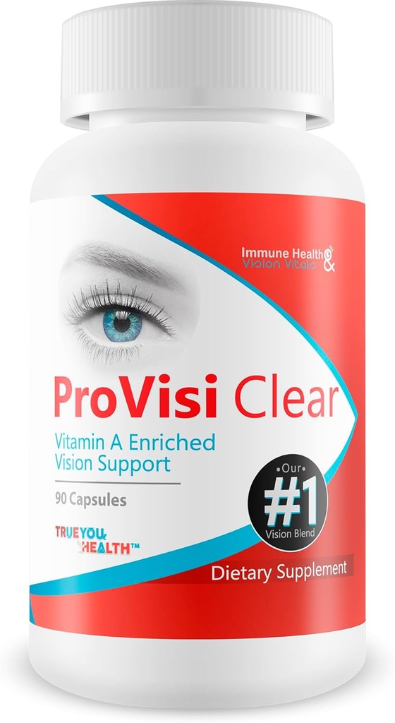 Pro VisiClear for Eyes - Vitamin A Enriched Vision Support - Vitamin Temel Destek Vizyon Doğal - Doğal Antioksit Pro Visi Clear Pill Premium Malzemeler ile Geliştirilecek