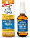 Doğal Pat Silver Wings Colloidal Silver - Ekstra Kuvvetli Sıvı Immune Support Supplement- - 500ppm (2500 C) - 2oz Sprey