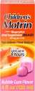 Çocuk Motrin Oral Suspension Medicine, 100 mg Ibuprofen, Çocuklar Ateşi ve Ağrı Soğuk ve Flu nedeniyle, Alkol Özgür, Gum Flavored, 4 fl. ozgur