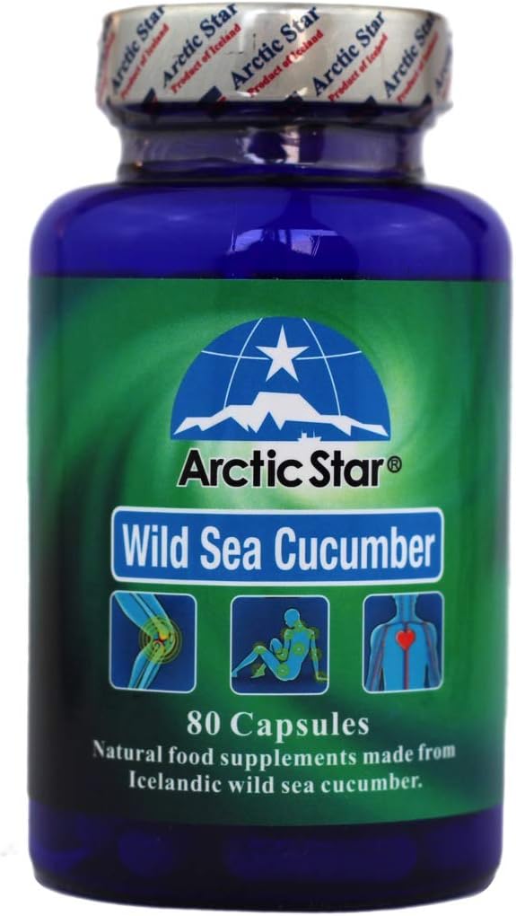 Arctic Star - Sea Cucumber Capsules - Natural Pure İzlanda Atlantik Wild Caught Sea Cucumber Extract Supplement Pills - Ortak Sağlık t & Immune Health 400 mg 80 Capsules/Bottle –北极星海参胶囊