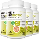Kadınlar ve Erkekler için Probiyotikler - 300 Milyar CFU, 24 Strains + 15 Organik Herbs Prebiyotikler, Digestive Health, Immune, Gut, Bloating - 240 Vegetarian Capsule (240-Days Supply)