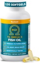 Macuhealth Omega 3 Fish Oil - 1100 mg DHA, 1100 mg EPA, Eye & Brain Health Supplement, Triglyceride Formula, 120 Softgels