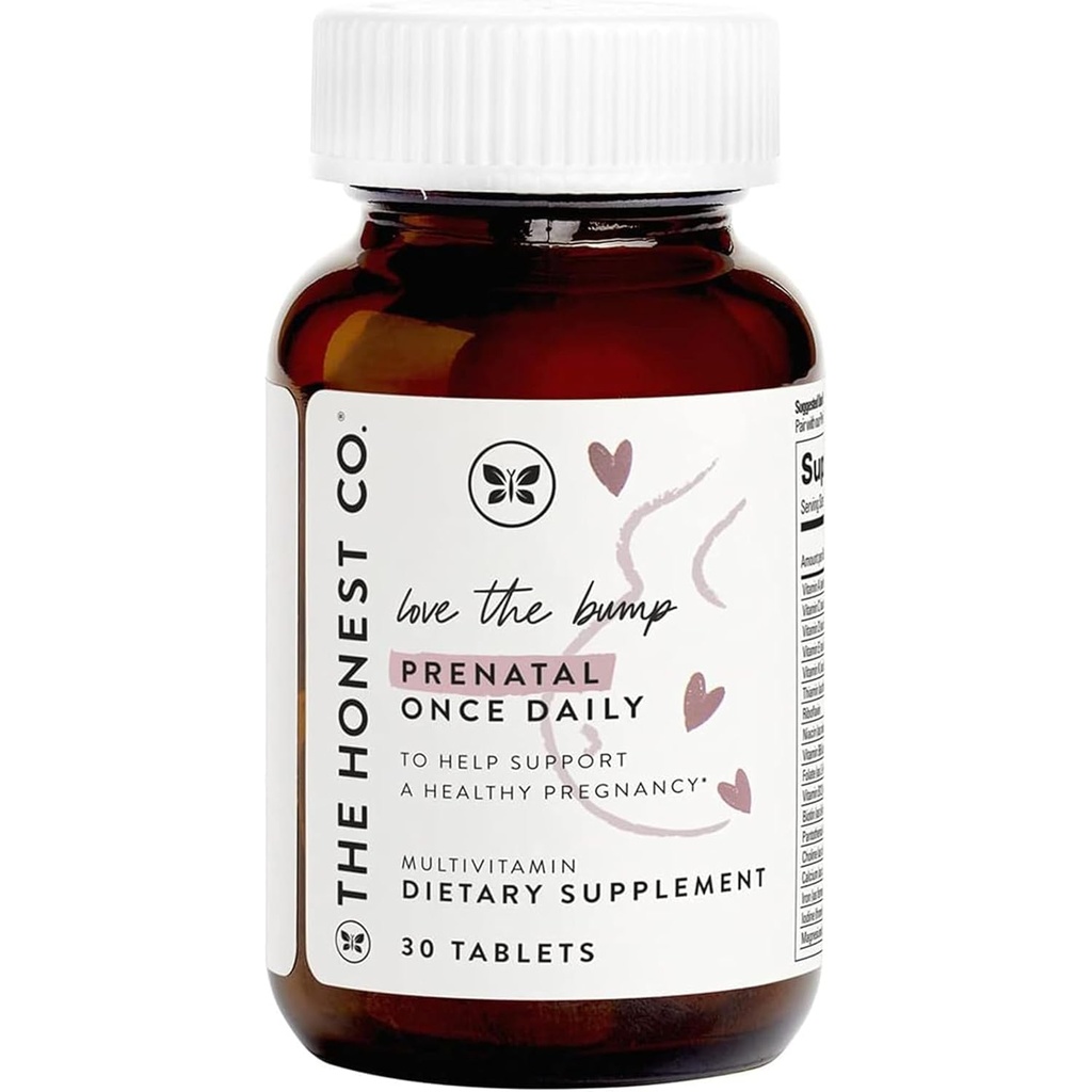 Dürüst Şirket Bump Prenatal Once Daily Supplement NSF sertifikalı GMO Multivitamin 30 Kont Tabletleri Onayladı