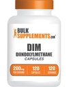 BulkSupplements.com DIM Capsules - Erkekler ve Kadınlar için Diindolylmethane Capsules, DIM 200 mg, Gluten Free, 1 Capsule per Service, 120 Count (Pack of 1)