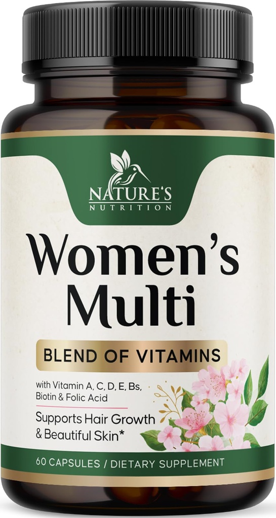 Kadınlar için Multivitamin - A, C, D, E, B6, B12, çinko,dis & Magnezyum, Kadınlar Bone Health, Energy & Immune Support - 60 Capsules