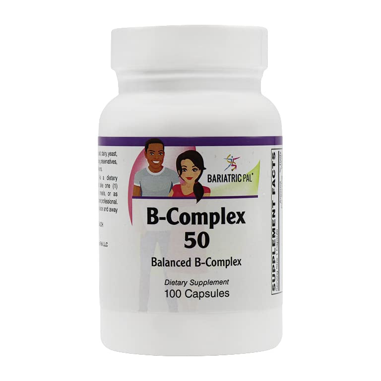 BariatricPal Sustained release B-Complex 50 Vegetarian Capsules (100 Count)
