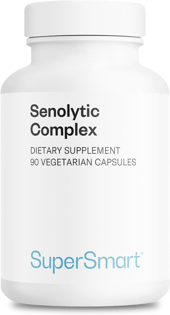 Supersmart - Senolytic Kompleks (Advanced Formula) - Fisetin, Quercetin, Bromelain - Patentli Malzemeler - Senolytic Supplement | Non-GMO & Gluten Free - 90 Vegetarian Capsules