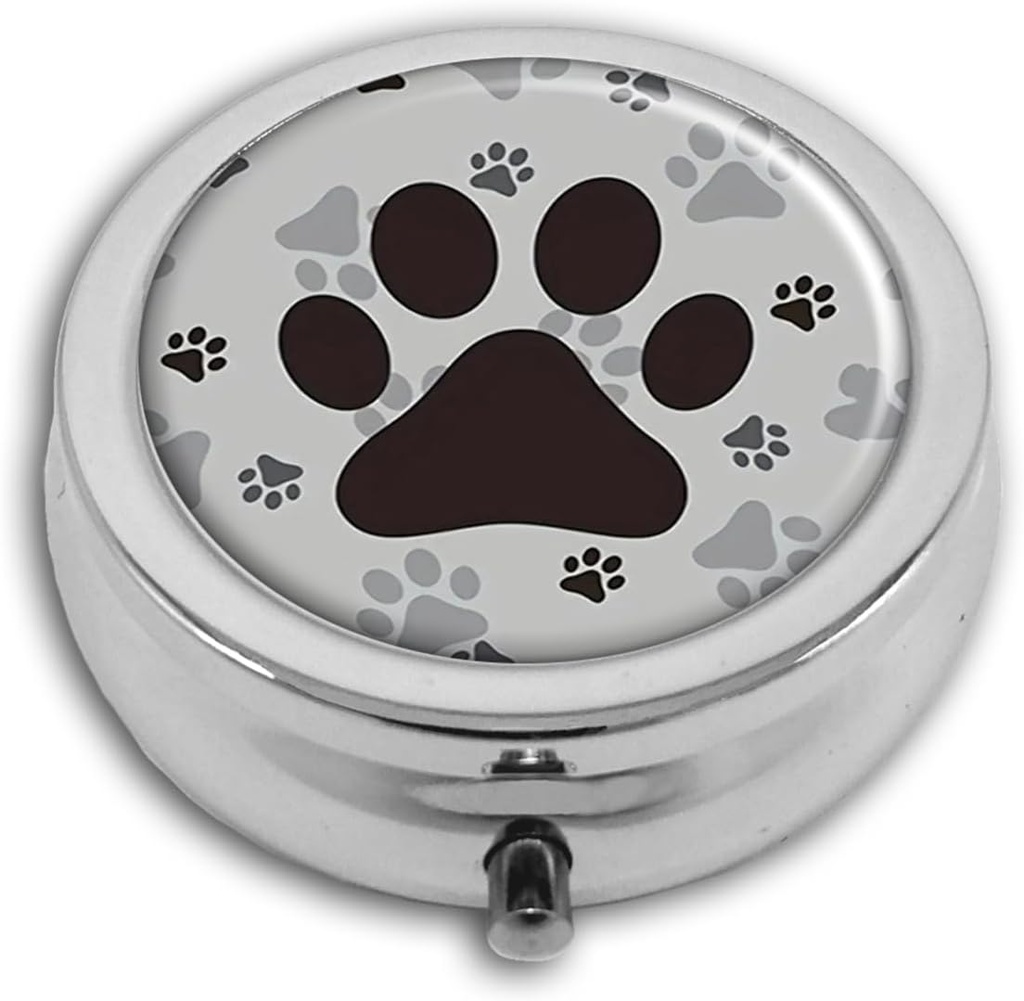 Pill Box of Pocket Purse 3 Karşılaştırmalı Tıp Sahibi Seyahat Pill Case Dekoratif Kutu Vitamini Pill Organize Benzersiz Hediye Hayvan Ayaklamaları Desenleri