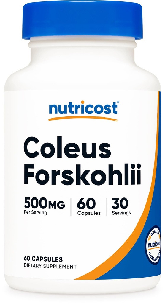 Nutricost Coleus Forskohlii 500mg, 60 κάψουλες - Μέγιστη δύναμη Φόρμουλα