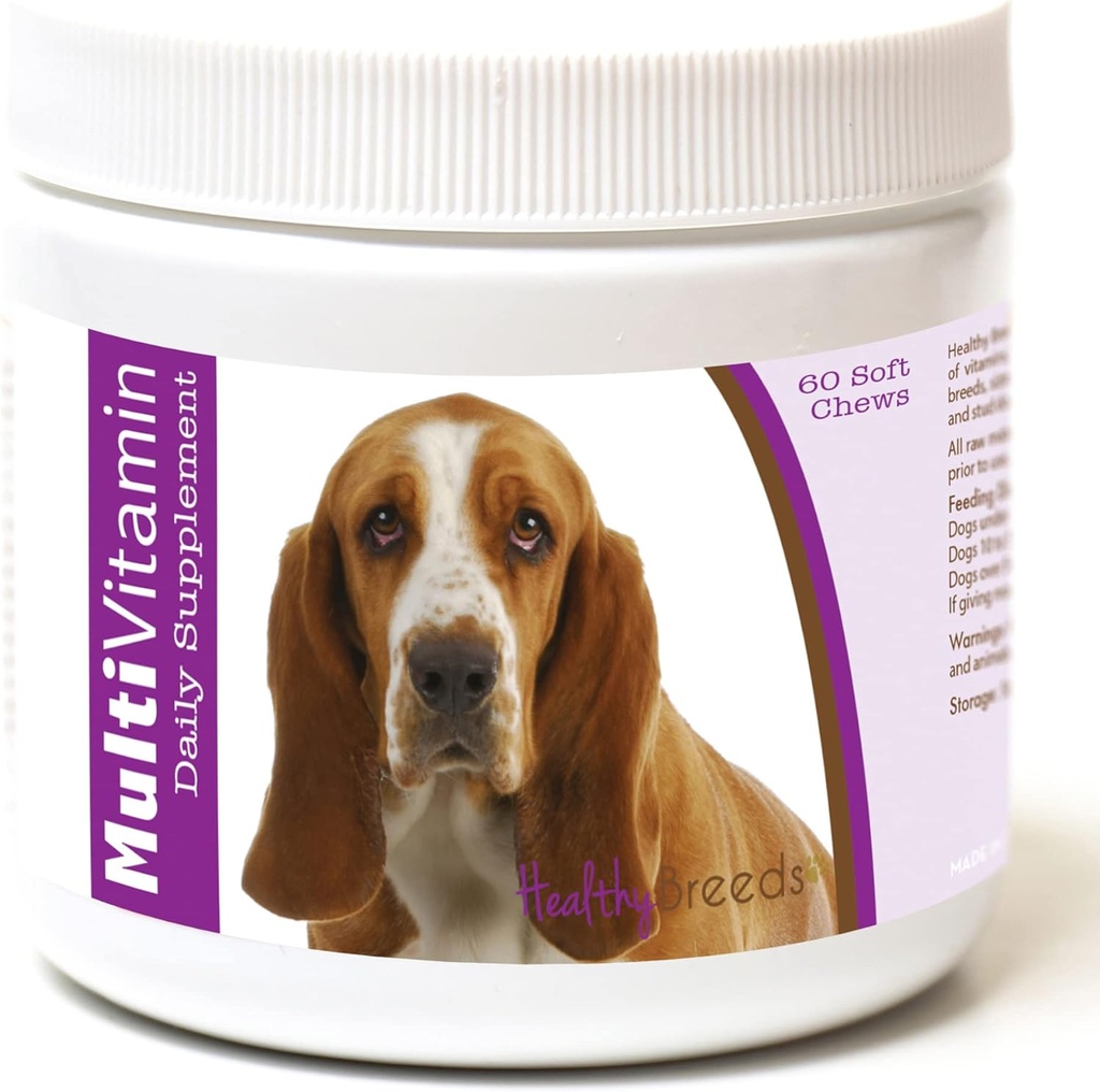 Sağlıklı Breeds Basset Hound Multi-Vitamin Soft Chews 60 Kont