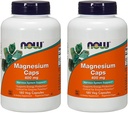 NOW Magnesium 400mg,180 Capsules (Pack of 2)