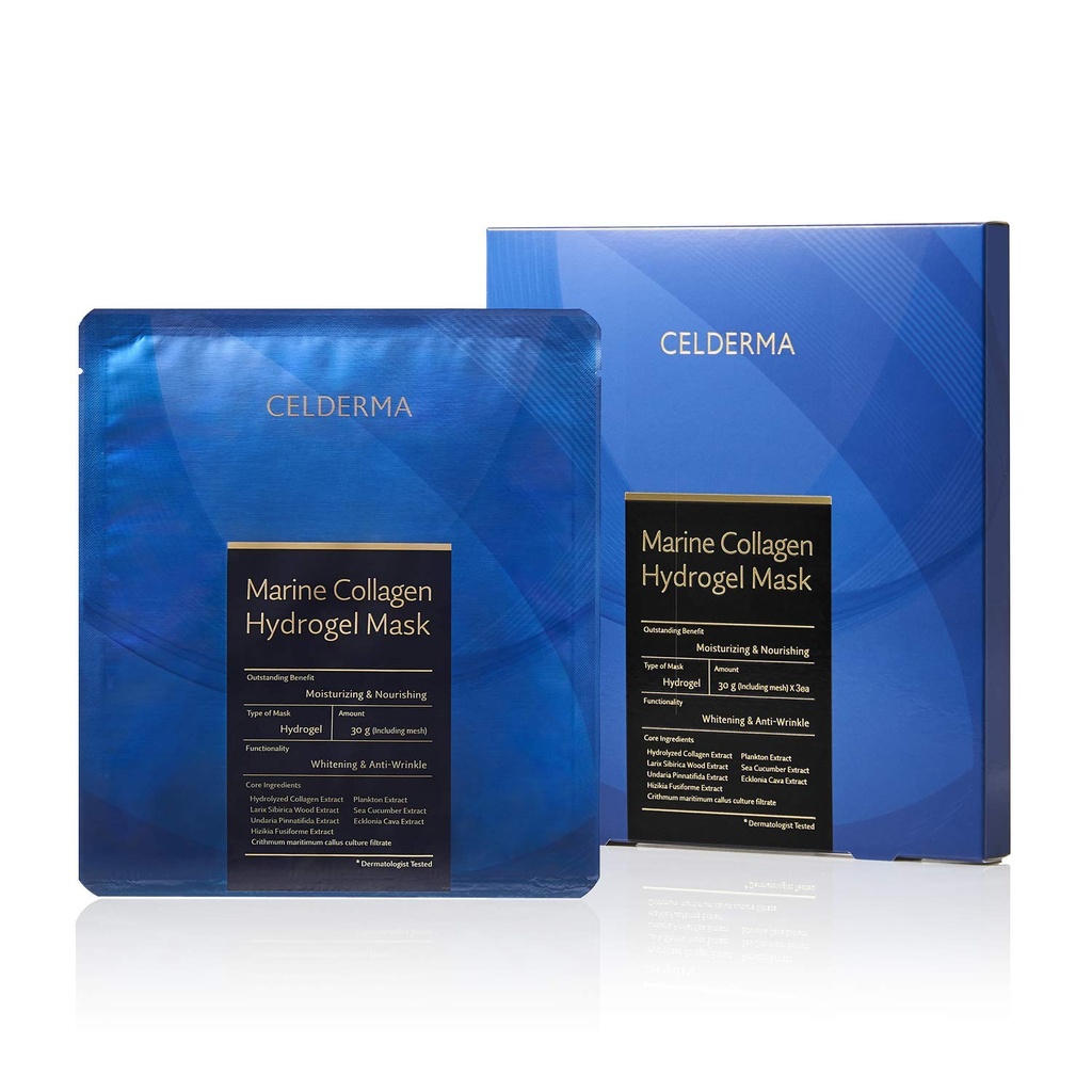 CELDERMA Marine Collagen Hydrogel Maske [3parça] Anti-aging, Nourishing, I yoğun-hidrasyon