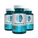NEURIVA Plus Brain Supplement for Memory, Focus & Concentration + Cognitive Function with Klinikly Tested Nootropics Phosphatidylserine and Neurotors, VIT B6 & B12, 30 Count Capsules (3 Pack)