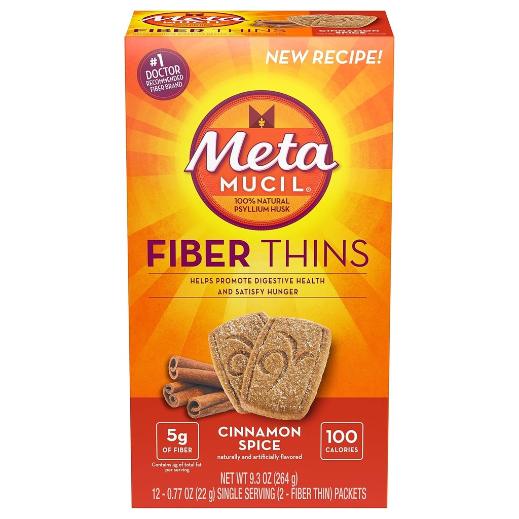 Metamucil Fiber İnces Cinnamon Spice - 12ct