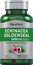 Piping Rock Echinacea Goldenseal Capsules | 1400 mg | 120 Vegetarian Capsules | Non-GMO, Gluten Free Supplement Supplement Supplement