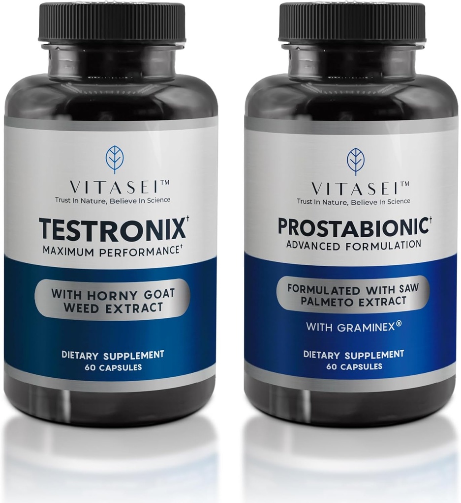 VITASEI Testronix Booster για άνδρες (60 κάψουλες) + Prostabionic Prostate Διαιτητικά συμπληρώματα για άνδρες (60 κάψουλες)