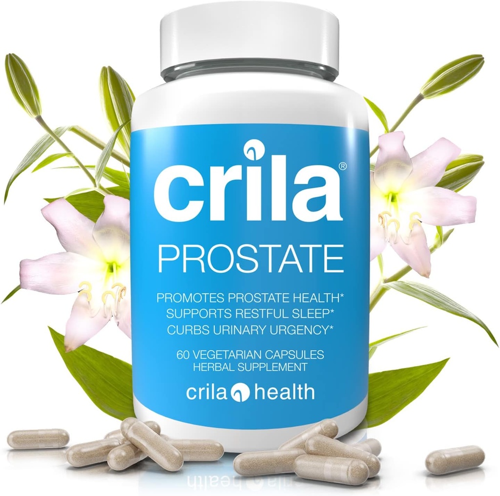 CRILA Prostate Συμπληρώματα για άνδρες - 60 Ct. I Φυσική Φόρμουλα για Λιγότερα Ταξίδια Μπάνιο * & Βελτιωμένο Ύπνο *, Πατενταρισμένο Prostate Υποστήριξη με NO Saw Palmetto εκχύλισμα & ΟΧΙ παρενέργειες*
