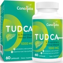 TUDCA Liver Support Supplements 1000 mg - 60 Vegan Capsules,TUDCA Bile Salts with Milk Thistle Herbal Mix Formula for Liver Cleanse Detox & Tamir