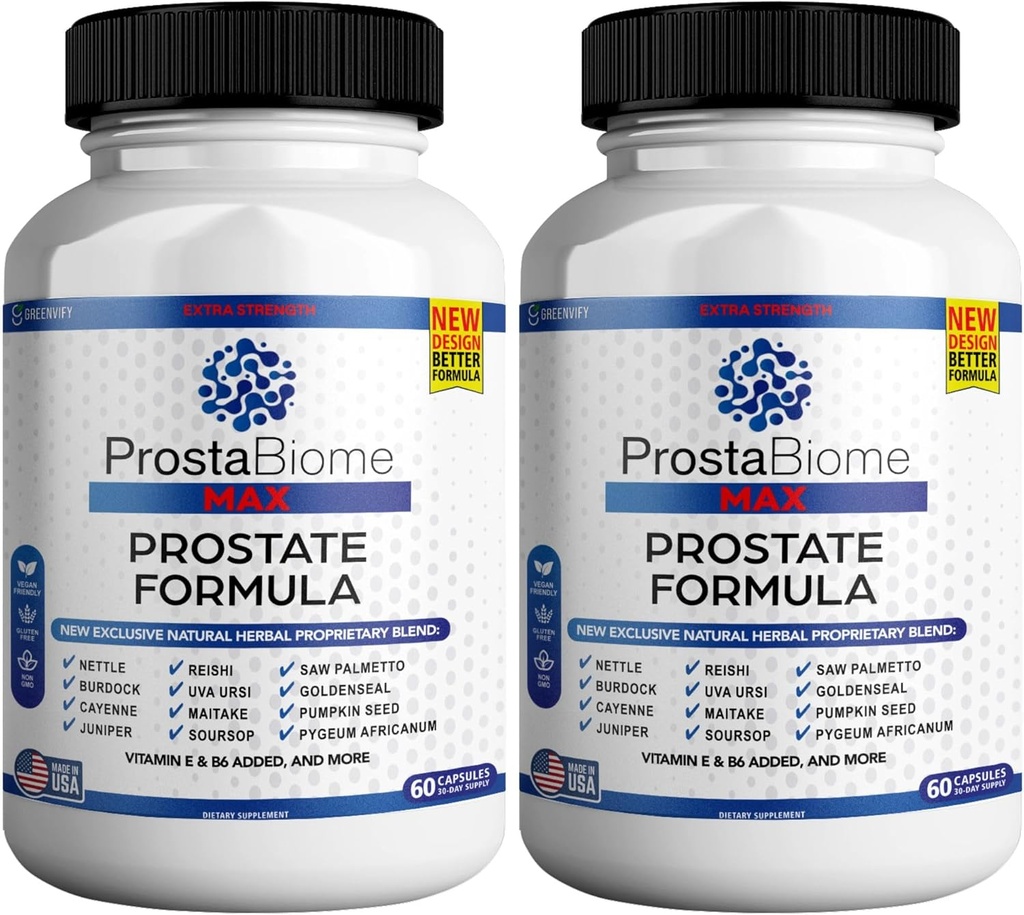 ProstaBiome Max Prostate υποστήριξη Φόρμουλα, φυσικό βοτανικό μείγμα με πριόνι Palmetto, 60 κάψουλες, 30-Ημέρες προμήθεια (2)