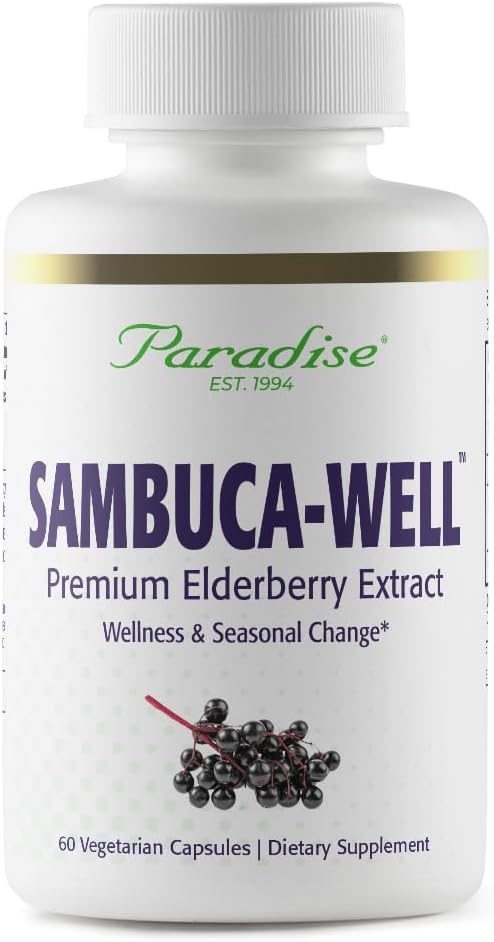 Cennet Herbs Sambuca-Eh, Sambucas Nigra, European Elder 50:1 Ekstra, Super Potent, Ultra Pure, Vegan, GMO, Gluten Free, 60 Vegetarian Capsules