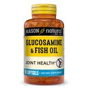 MASON NATURAL Glucosamin & Fish Oil Supplement with DHA & Omega 3 for Joint & Muscle Support, 1 Ay Supply Softgel Pills
