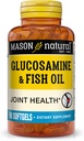 MASON NATURAL Glucosamin & Fish Oil Supplement with DHA & Omega 3 for Joint & Muscle Support, 1 Ay Supply Softgel Pills