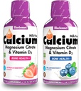 Bluebonnet Beslenme Tasdizi Citrate, D3- Sche of Blueberry Flavor ve Strawberry Flavor, 2 Şişe 16 Fl Oz Her (32 Fl Oz Total)