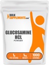 BulkSupplements.com Σκόνη HCl γλυκοζαμίνης - συμπλήρωμα γλυκοζαμίνης, συμπλήρωμα κοινής υποστήριξης - Χωρίς γλουτένη, 1g ανά Σερβίρισμα, 1kg (2,2 lbs) (πακέτο των 1)