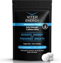 Viter Energy Extra Strength Caffeinated Mints 80 mg Caffeine, B Vitaminleri, Sugar Free. (Wintergreen, 8oz, Bulk Bag)