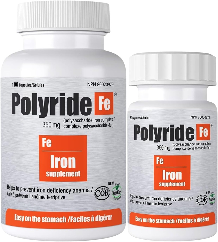 Πολυσακχαρίτης Iron Complex, Αναιμία Ανεπάρκειας, Easy on The Stomach with Energy Support and 150 mg Elemental Iron, 