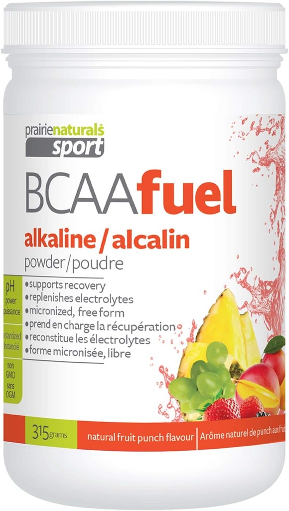 Prairie Naturals PH Ισορροπημένο καύσιμο BCAA, Punch φρούτων, 11.2 ουγγιά