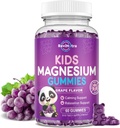 Çocuklar için Magnezyum Gummies, Sugar-Free Magnezyum Citrate Gummies, Great Tasting Calm Magnezyum Gummies for Yetişkinler & Kids, Support Sleep, Bone & Muscle Health, Nerve Relaxation, 60 Grape Gummies, 60 Grape Gummies