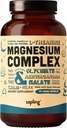 Magnesium Glycinate Complex Supplement - Chelated Magnesium Glycinate with Malate, Organic Ashwagandha, L-theanine & Blue Spirulina - High Absorption, Vegan, Non-GMO, 300mg, 90 Veggie Caps
