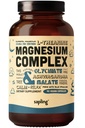 Magnezyum Glycinate Kompleksi - Chelated Magnezyum Glycinate with Malate, Organic Ashwagandha, L-theanine & Blue Spirulina - High Abors, Vegan, Non-GMO, 300 mg, 90 Veggie Caps