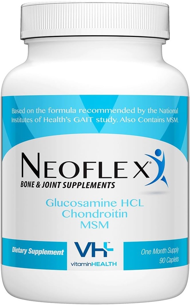 Neoflex Bone & Joint Health Supplement, MSM, Γλυκοσαμίνη, & Chondroitin Triple Strength Formula, 90 Caplets
