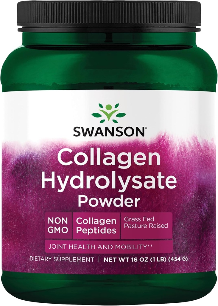 Swanson High Plains Collagen Hydrolysate Toz - Collagen, Toz Saç, Skin, Nails ve Ortak Sağlık - Bio kullanılabilir Proteinler Kemikleri, Dokunuyor ve Kartilage Desteği - (1 lb)